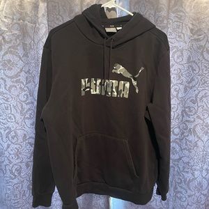 Black and gray camo puma hoodie